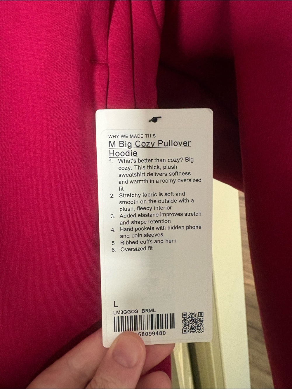 Men’s Lululemon Big Cozy Hoodie NWT - Picture 2 of 5